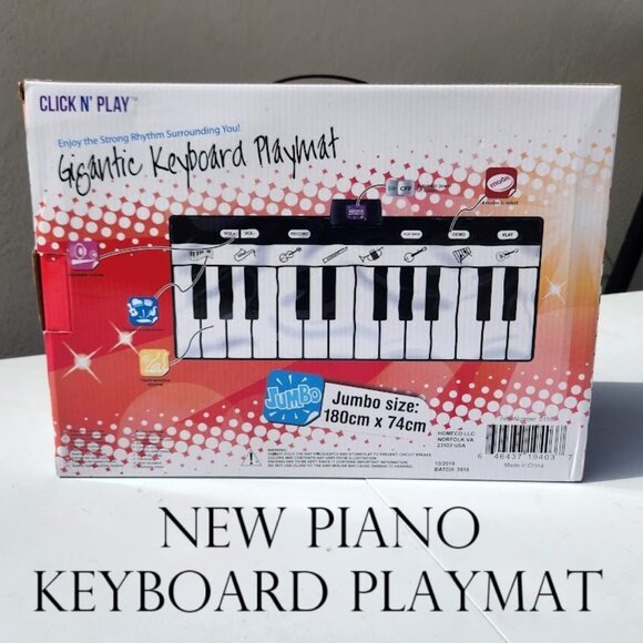 New Giant Floor Piano Keyboard Playmat Foldable Mat Musical Instrument Toddler K - Picture 1 of 16